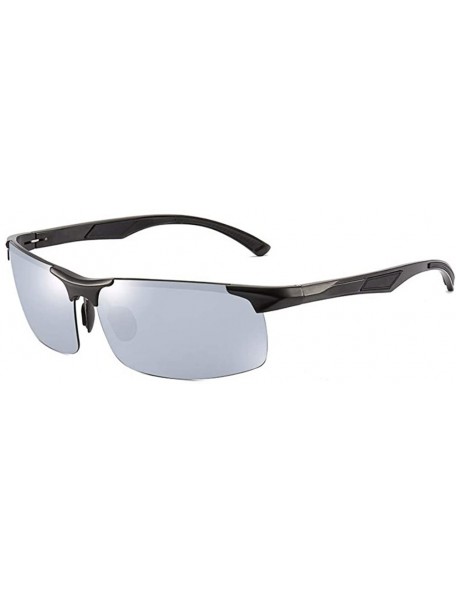 Aviator Aluminum Magnesium Polarizing Sunglasses Men's Sunglasses Half Frame Outdoor Sports Biking Glasses - C - CB18QO3Y5AI ...