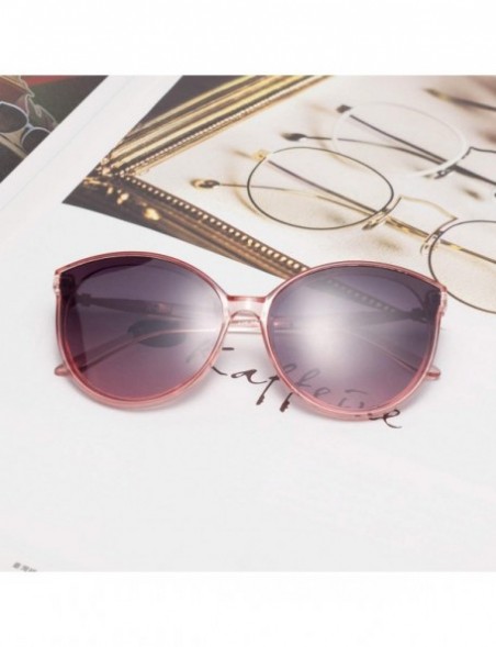 Sport Womens Round Polarized Ladies Sunglasses with Diamond for Women Stylish Plastic Frame 0238 - Pink - CM1986ZS8OI $17.92