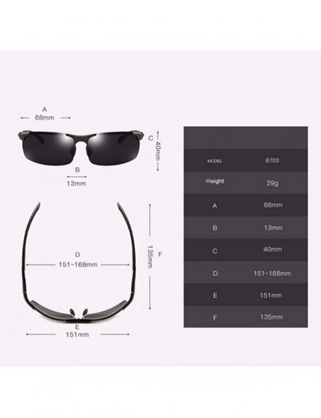 Aviator Aluminum Magnesium Polarizing Sunglasses Men's Sunglasses Half Frame Outdoor Sports Biking Glasses - C - CB18QO3Y5AI ...