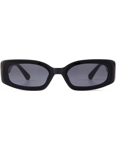 Square Rectangle Sunglasses for Women Retro Fashion Sunglasses UV 400 Protection Square Frame Eyewear - CT18AS9KSWR $25.13