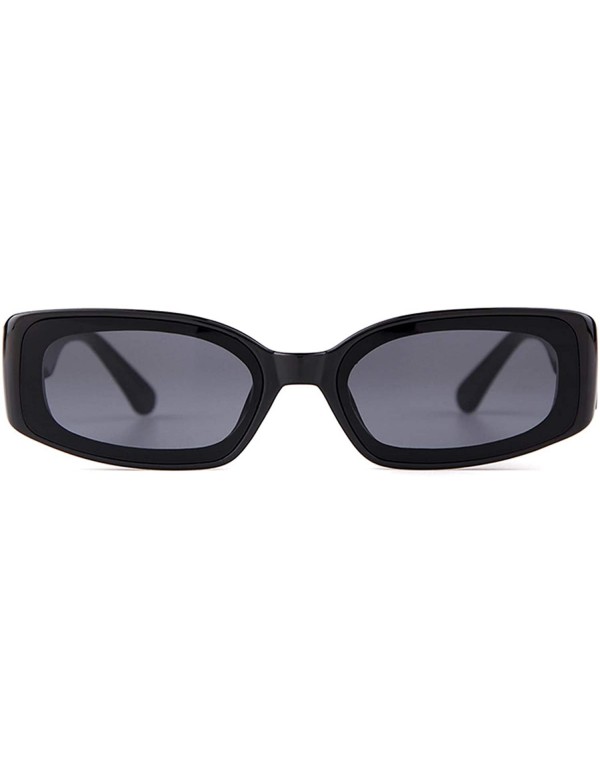 Square Rectangle Sunglasses for Women Retro Fashion Sunglasses UV 400 Protection Square Frame Eyewear - CT18AS9KSWR $12.56
