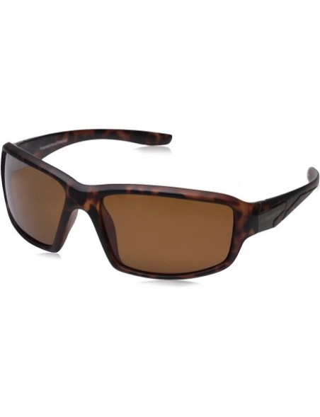 Wrap Mens Cascade Polarized Sunglasses - Matte Tortoise Frame - CG11T7XPBOX $41.81