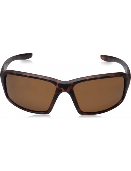 Wrap Mens Cascade Polarized Sunglasses - Matte Tortoise Frame - CG11T7XPBOX $41.81