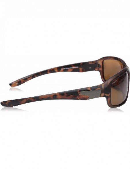 Wrap Mens Cascade Polarized Sunglasses - Matte Tortoise Frame - CG11T7XPBOX $41.81