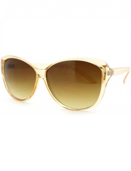 Oversized Simple Classy Sunglasses Womens Oversized Cateye Butterly - Beige - C411P9CJJE9 $10.23