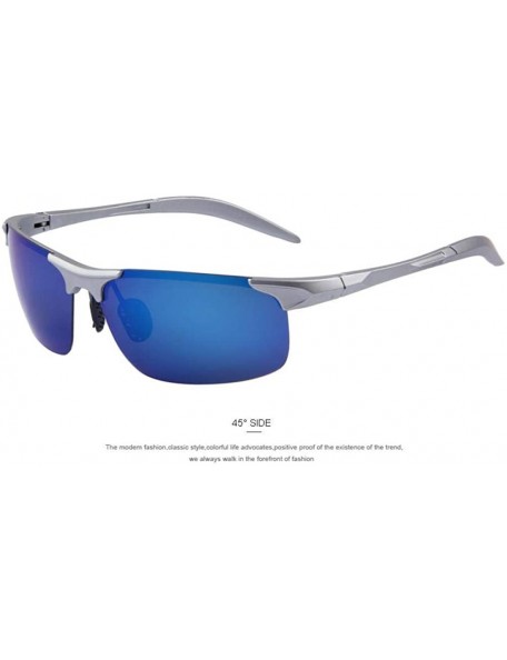Aviator 100% Polarized Driver Driving Sunglasses TR90 Ultra Lightweight C02 Blue - C02 Blue - CX18XDWWX9K $9.80