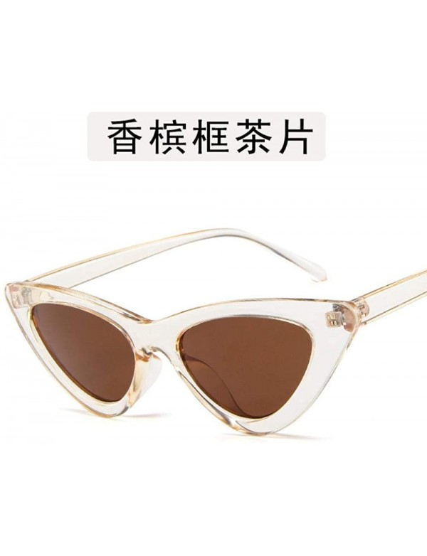 Aviator 2019 New Fashion Cute Sexy Ladies Cat Retro Sunglasses Women Vintage Black Grey - Clear Brown - C118YKUR3RW $9.87