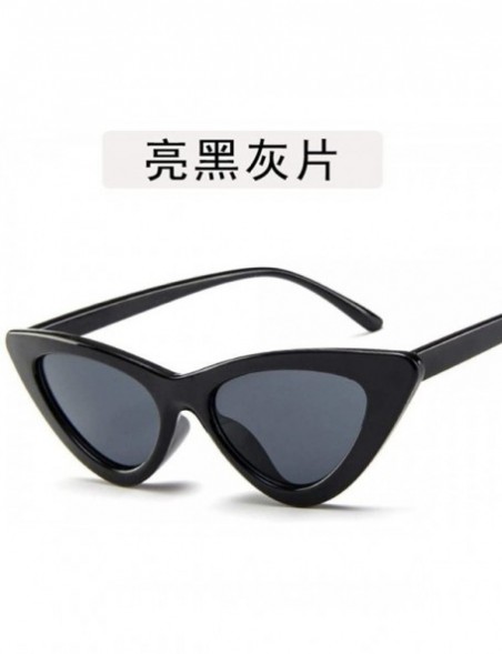 Aviator 2019 New Fashion Cute Sexy Ladies Cat Retro Sunglasses Women Vintage Black Grey - Clear Brown - C118YKUR3RW $9.87