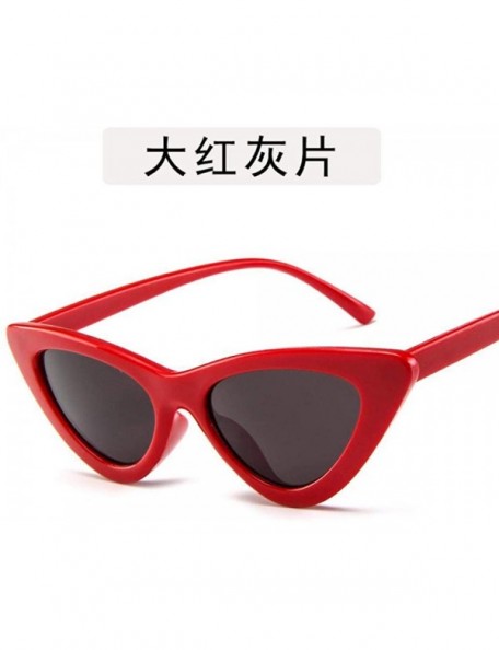 Aviator 2019 New Fashion Cute Sexy Ladies Cat Retro Sunglasses Women Vintage Black Grey - Clear Brown - C118YKUR3RW $9.87