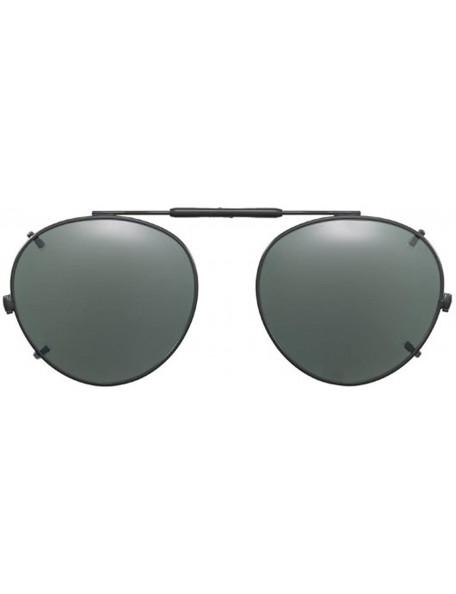 Round Visionaries Polarized Clip on Sunglasses - Round - Gun Frame - 47 x 42 Eye - CT12MAD0Z72 $33.15