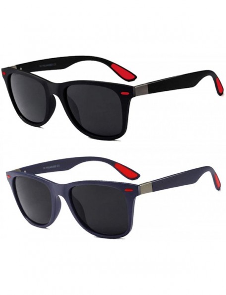 Sport Classic 100% UV400 Protection HD Polarized Lens Sunglasses for Men Women 2 Pack CS-F4195 - CS18ZLKCUEU $33.62