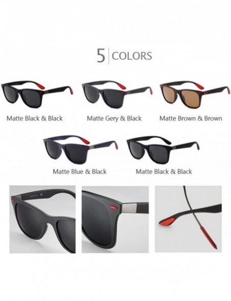 Sport Classic 100% UV400 Protection HD Polarized Lens Sunglasses for Men Women 2 Pack CS-F4195 - CS18ZLKCUEU $16.61