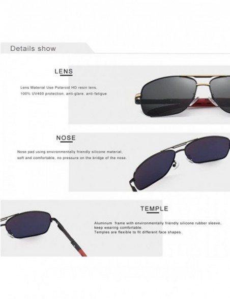 Sport Mens polarized sunglasses-Fashion glasses for men - Gold/Gray - CS18E3ZHM4K $17.84
