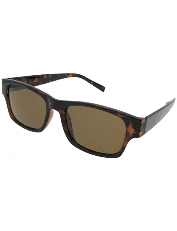 Wayfarer Small Retro Polarized Sunglasses PSR19 - Tortoise Frame Brown Lenses - CJ18KZE0YGW $14.15