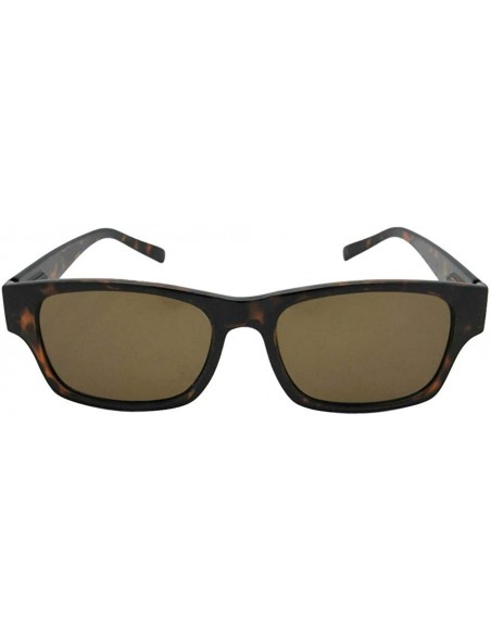 Wayfarer Small Retro Polarized Sunglasses PSR19 - Tortoise Frame Brown Lenses - CJ18KZE0YGW $14.15