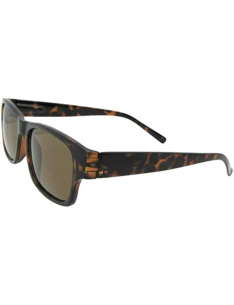 Wayfarer Small Retro Polarized Sunglasses PSR19 - Tortoise Frame Brown Lenses - CJ18KZE0YGW $14.15