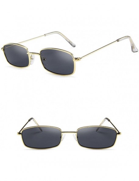 Aviator Vintage Sunglasses for Women Men - Small Rectangular Metal Frame Sun Glasses Eyewear (E) - E - CT19034U530 $9.34