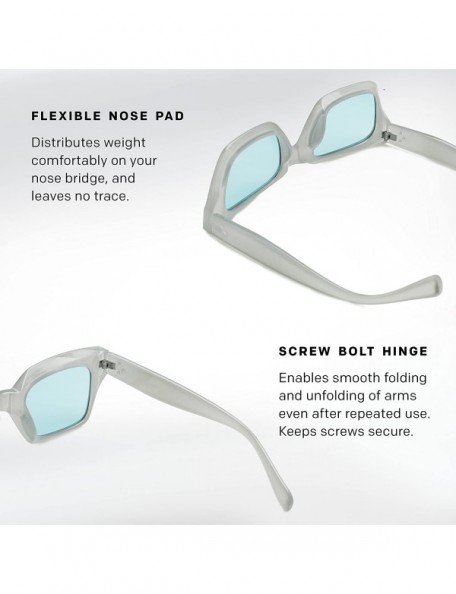 Square Designer Square Women's Sunglasses - Trendy Womens Fashion Glasses with UV Sun Protection - CV18EMH8QO8 $7.29