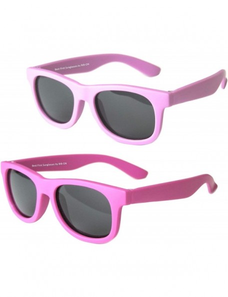 Wayfarer Vintage 2 Pack - Baby - Toddler's First Sunglasses for Ages 1-2 Years - Hot Pink and Fuchsia - C918E4D4L29 $9.10