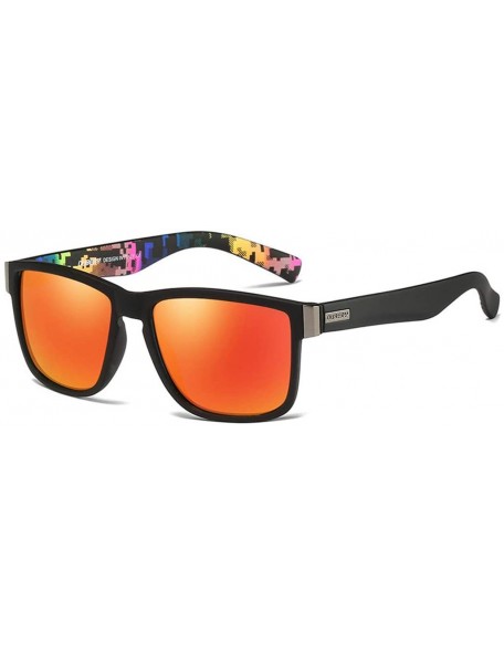 Sport Polarized Sunglasses UV Protection Driving Sunglasses for Outdoor Sport - Orange - CD18M4TRK6Q $18.15
