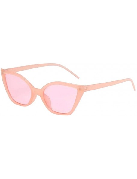 Sport Women Men Vintage Cat Eye Unisex Sunglasses Rapper Glasses Eyewear - D - CS18TRA3ZXR $7.91