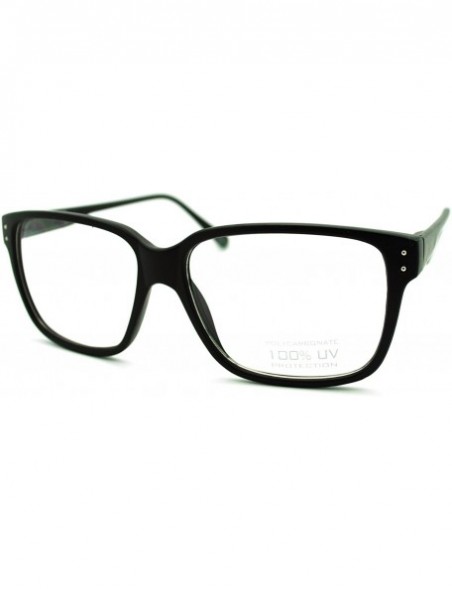 Square Nerdy Square Rectangular Frame Clear Lens Eyeglasses Unisex - Matte Black - CL11LWWY84B $8.36