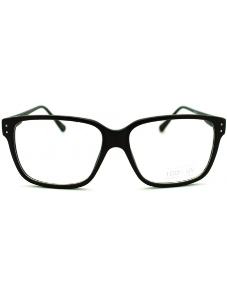 Square Nerdy Square Rectangular Frame Clear Lens Eyeglasses Unisex - Matte Black - CL11LWWY84B $8.36