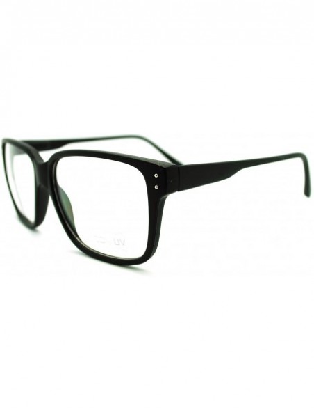 Square Nerdy Square Rectangular Frame Clear Lens Eyeglasses Unisex - Matte Black - CL11LWWY84B $8.36