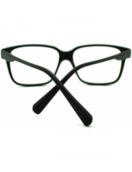 Square Nerdy Square Rectangular Frame Clear Lens Eyeglasses Unisex - Matte Black - CL11LWWY84B $8.36