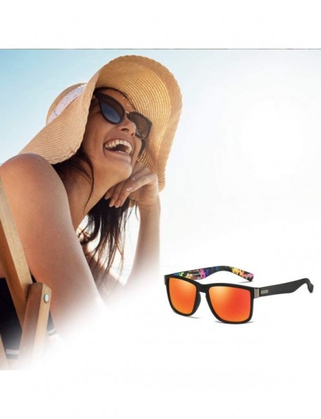 Sport Polarized Sunglasses UV Protection Driving Sunglasses for Outdoor Sport - Orange - CD18M4TRK6Q $7.36