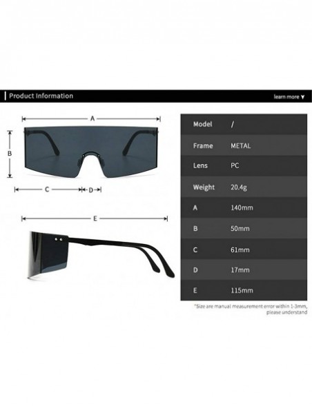 Square 2020 fashion square large frame windproof male retro brand designer sunglasses female 8818 - Black - C419990M5DY $13.04
