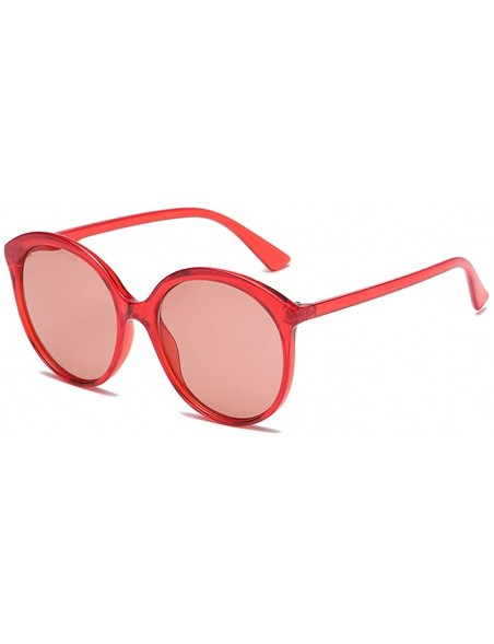 Sport Female Big box Sunglasses Shade Glasses Men and women Sunglasses - Red - CK18LL08D0N $10.95