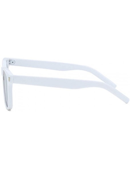 Rectangular Fashion Womens Heart-shaped Sunglasses Plastic Lenses Eyewear UV400 - White Gray - CE18N0ZKYOU $11.56