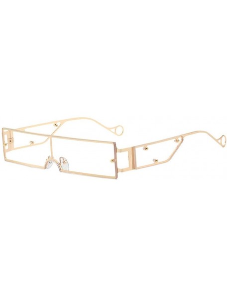 Rectangular Fashion Small Rectangle Sunglasses Women Ultralight Candy Color Metal Frame One Piece Sun Glasses - CE194E9AMZE $...