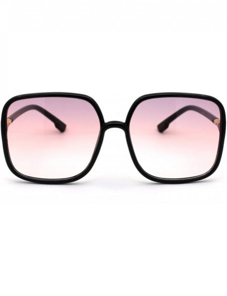 Square Womens Mod Rectangular Oversize Butterfly Sunglasses - Black Purple Pink - CK18Z0INTD9 $13.86