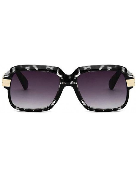 Goggle Retro Men Square Sunglasses Brand Designer Fashion Gradient Lens Glasses UV400 NX - White&leopard - CV18M3SIXG2 $11.53
