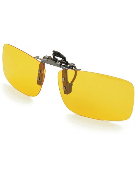 Sport Yellow Night Vision Polarized Clip-on Flip up Metal Clip Sunglasses Driving - C511P7UCVC5 $8.59