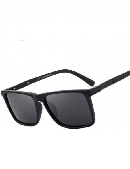 Oversized DESIGN Men Polarized Rectangle Sunglasses 100% UV Protection S8296 C01 Black - C02 Blue - CC18XGGTXIG $15.30