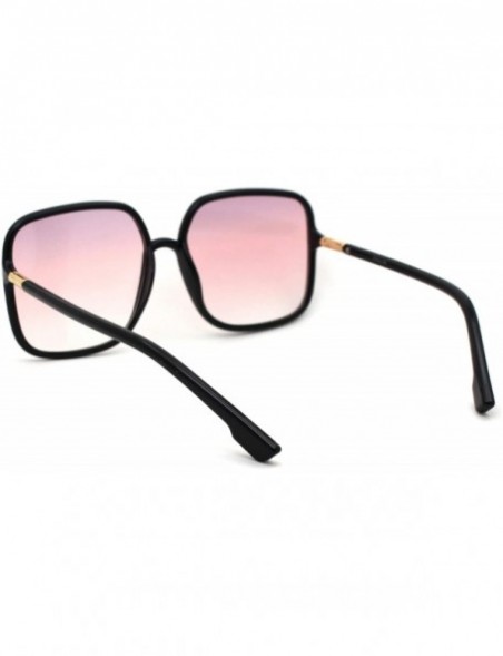 Square Womens Mod Rectangular Oversize Butterfly Sunglasses - Black Purple Pink - CK18Z0INTD9 $13.86