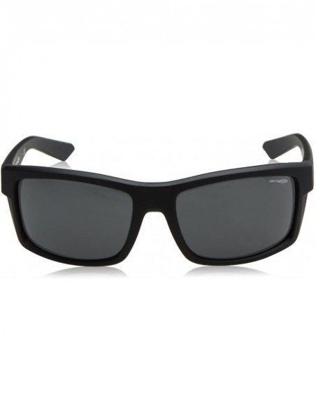 Square Men's An4216 Corner Man Rectangular Sunglasses - Fuzzy Black/Dark Grey - CK1271E2TDP $50.14