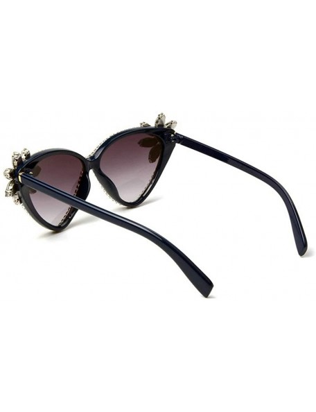 Oversized Fashion Glasses Oversized Rhinestone Sunglasses - Grey - C418A3H70HQ $17.60