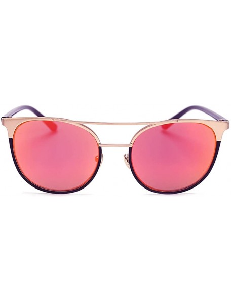 Cat Eye Cat Eye Women Fashion Designer Sunglasses Metal Frame Colored Lens - 86026_c5_purple_mirror - CW17Z6MQ8X0 $9.82