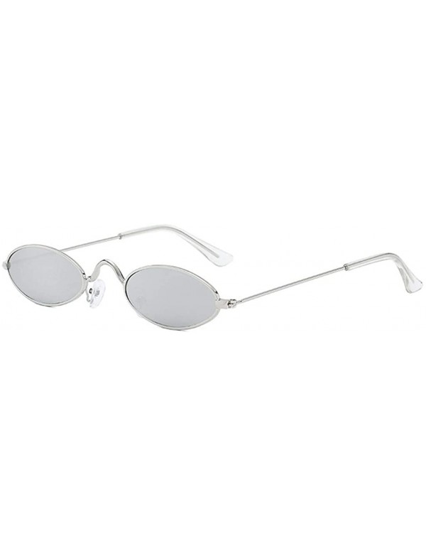 Oversized UV Protection Sunglasses for Women Men Full rim frame Oval Shaped Resin Lens Metal Frame Sunglass - I - C8190324SMS...