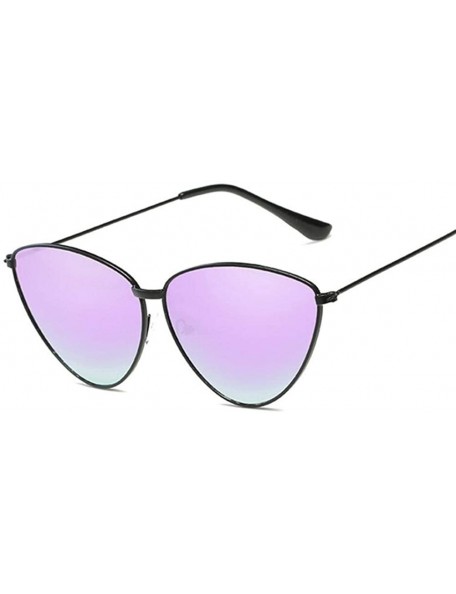 Cat Eye Women Metal Frame Cat Eye Sunglasses UV400 Mirror Sun Glasses Female Vintage Eyewear - Cherry Pink - C0199QCDSU7 $8.35