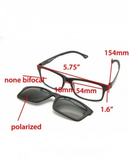 Square None Bifocal - Polarized Magnetic Clip on - Polarized Sunglasses New Arrived - CQ18LNL9NLK $30.37