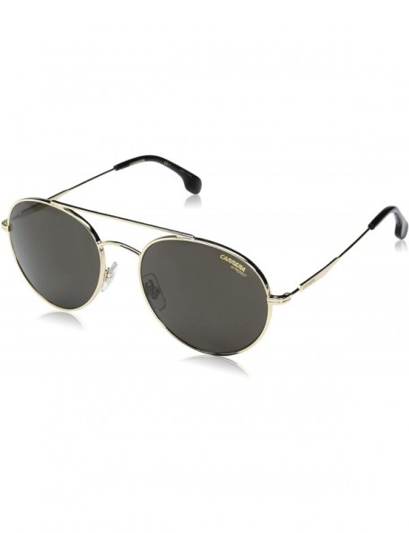 Sport Men's Round Sunglasses - Gold/Gray Blue - CN12O11E3D1 $36.38