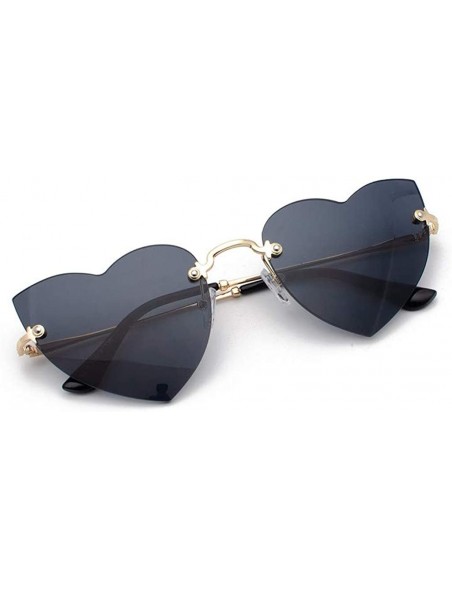 Oval Polarized Protection Sunglasses Rimless Sunglass - White - C31902WNUWO $9.58