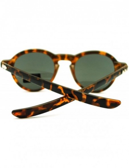 Round Womens Vintage Round Circle Keyhole Sunglasses"Retro Rewind" - Brown - CP11MYRNSEJ $9.60