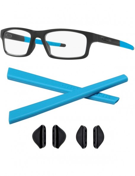 Rectangular Replacement Temple Ear Socks Nose Pads Crosslink Pitch Eye Glass Frame - Blue Set - C31949XZXG2 $12.50