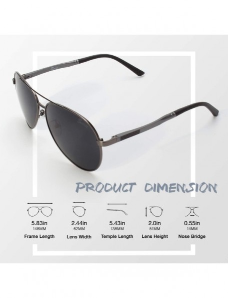 Sport Polarized Sunglasses for Men Women Al-Mg Lightweight Driving Sun Glasses - C Gun Grey Frame Black Lens - CM18NWC3LMH $1...